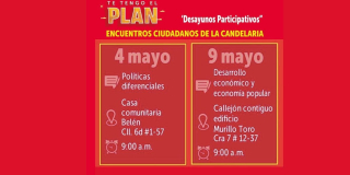 Participa en los encuentros ciudadanos en La Candelaria 4 y 9 de mayo