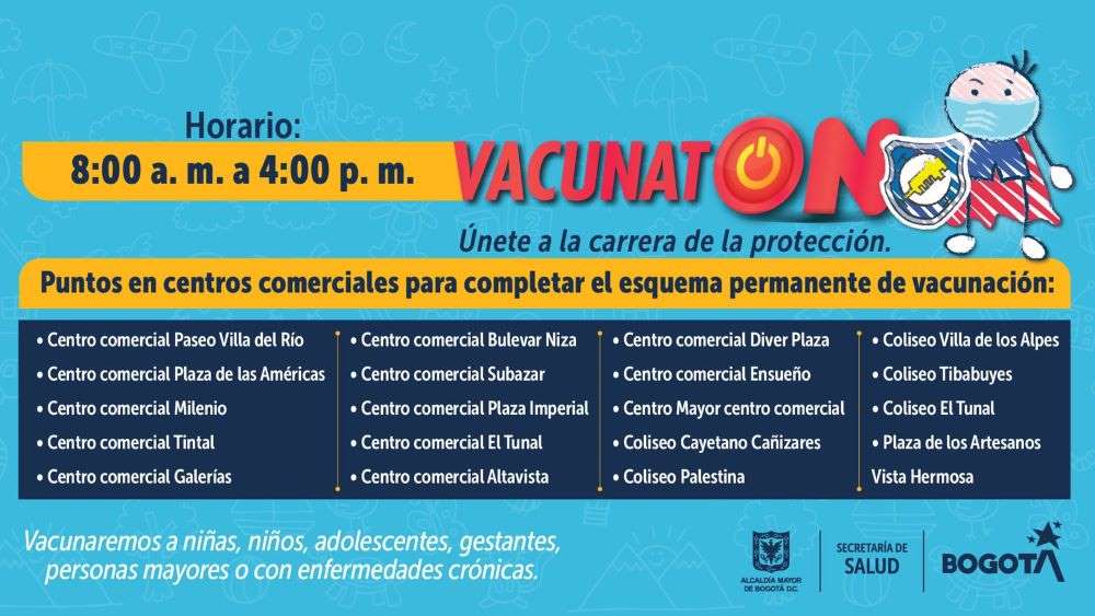 Puntos de vacunación gratuitos en Bogotá