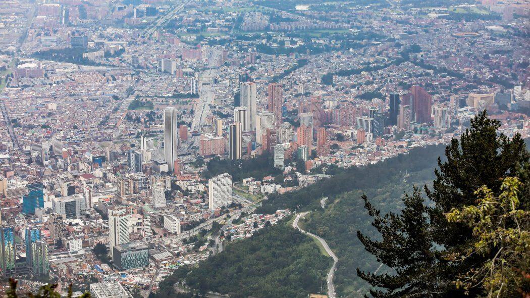 Imagen aérea de Bogotá