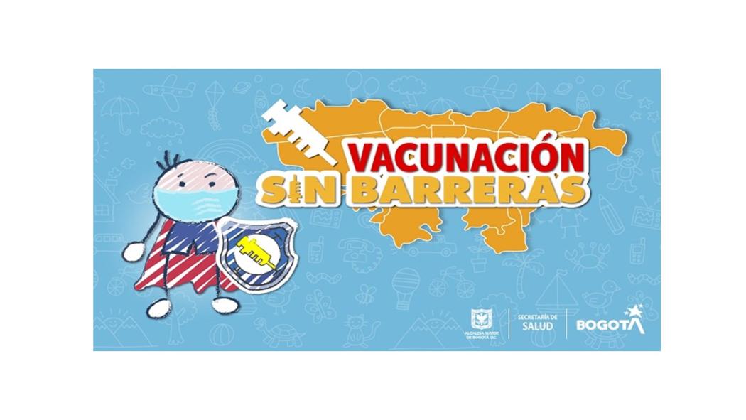 Dibujo de vacunación sin barreras