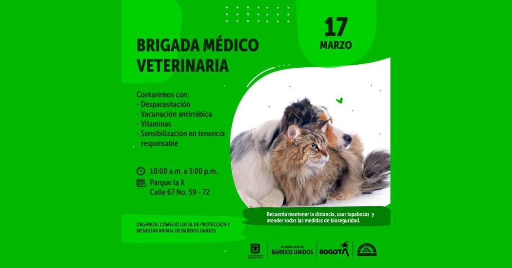 Brigada médico veterinaria gratuita en Barrios Unidos 17 de marzo