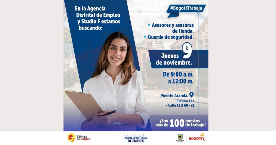 Feria de empleo Bogotá: jueves 9 de noviembre de 2023 y más datos