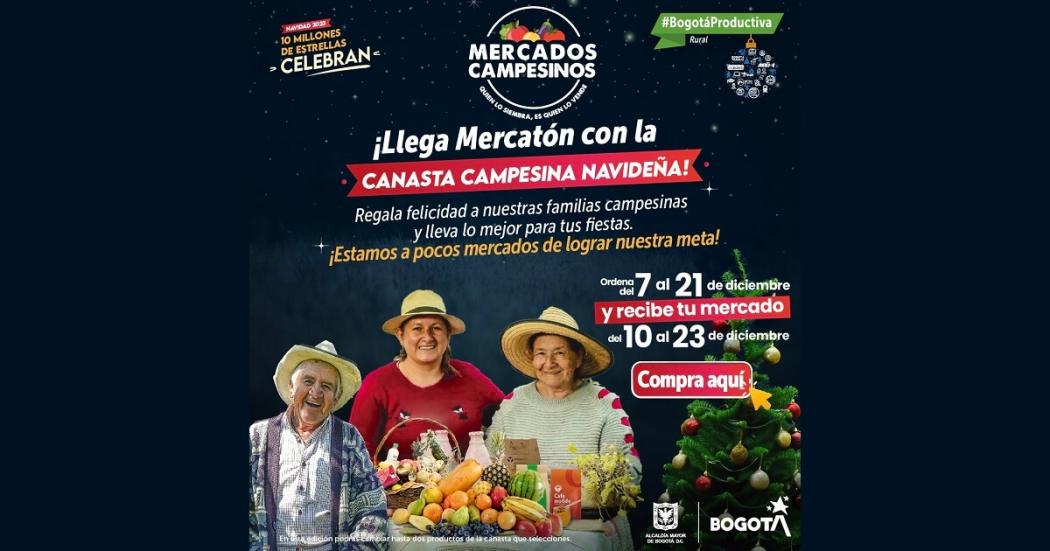 Cómo comprar en la Mercatón Campesina en Bogotá hasta 21 de diciembre 