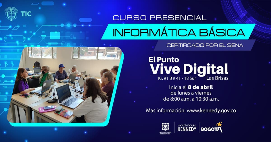 Certifícate gratis con el Sena en Informática básica en el Punto Vive Digital