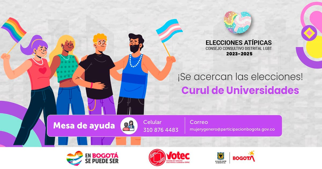 Se acercan las elecciones del Consejo Consultivo Distrital LGBT ¡23 de abril!