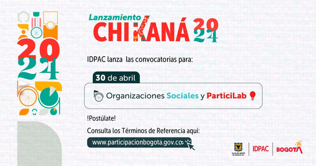 Convocatorias abiertas para Organizaciones Sociales y ParticiLab - Chikaná 2024