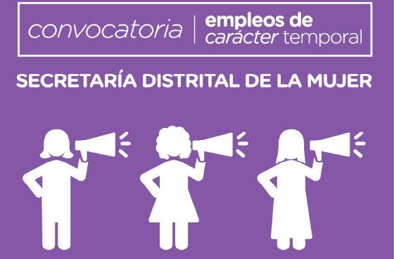 Afiche convocatoria de empleo Secretaría de la Mujer