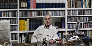 Gabo en su estudio - Foto: Guillermo Angulo