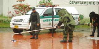 Policía desactiva artefacto - FOTO: Prensa PONAL