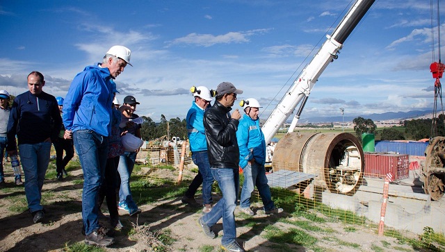 Verificación obras extracción tuneladoras en Canoas - Foto: Comuniacciones Acueducto Bogotá