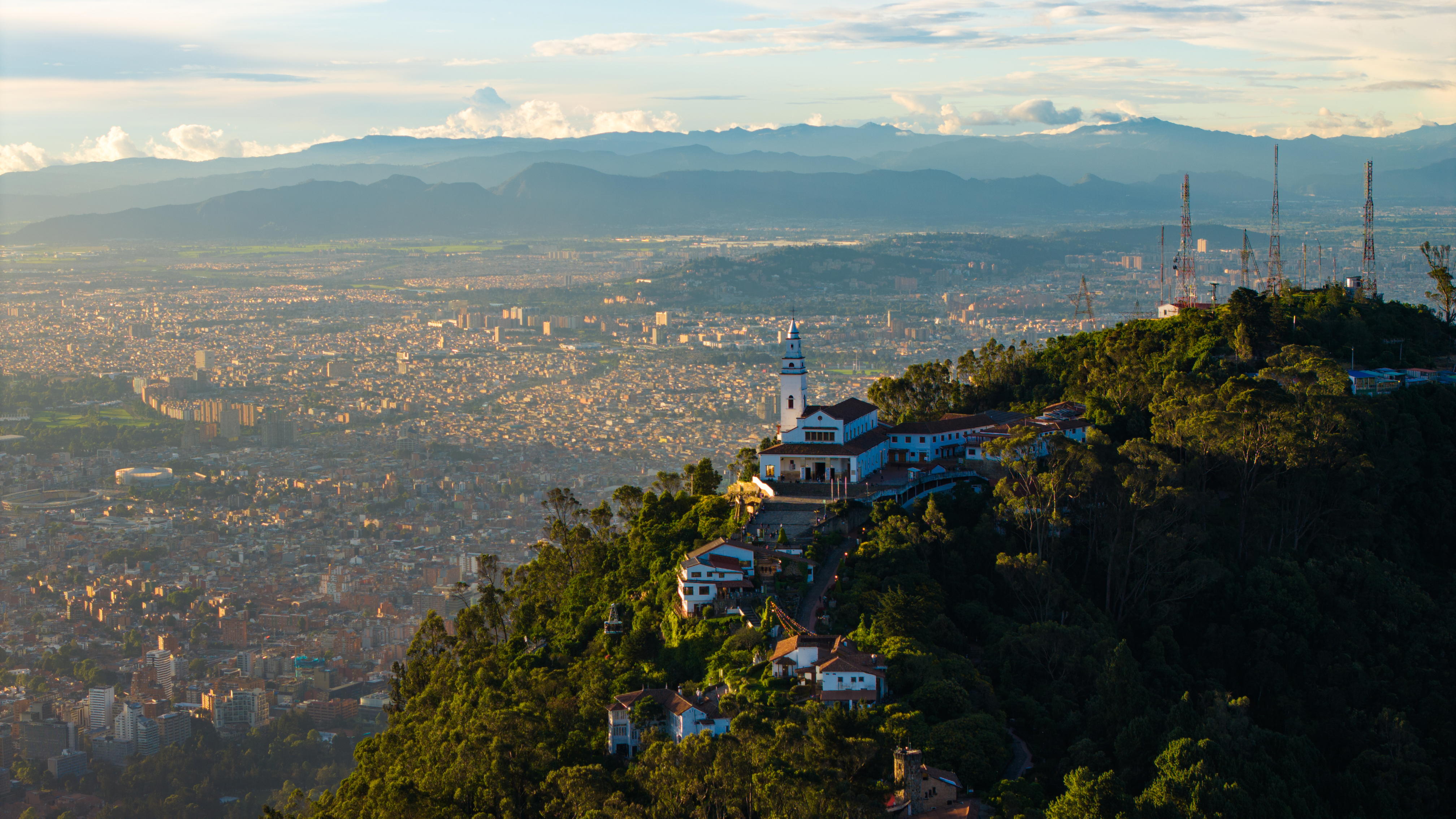 Vista panorámica de Bogotá desde el cerro de Monserrate