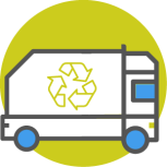Icono del carro de recolección de basuras