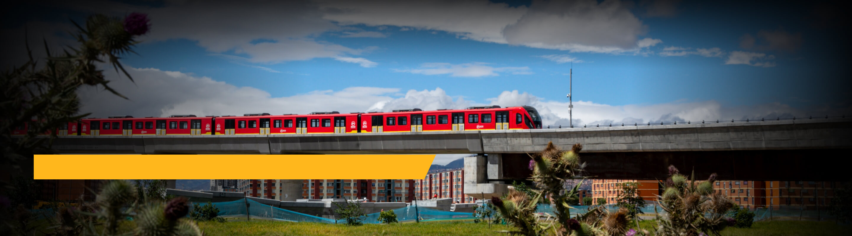 Fotografía editada del metro de Bogotá