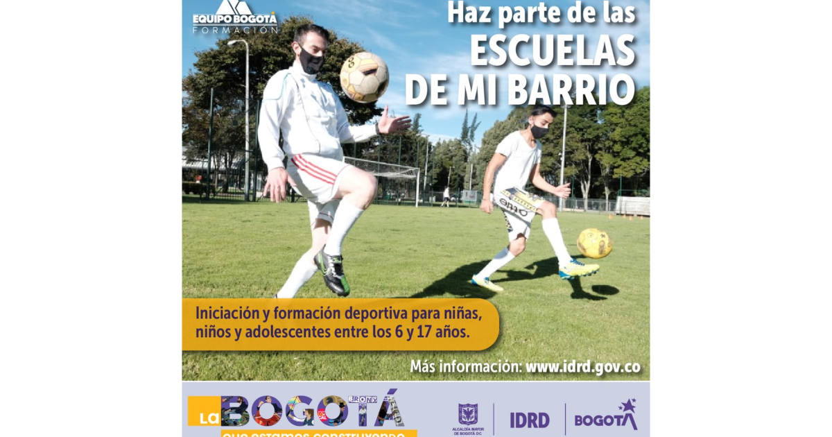 Inscripciones abiertas en las Escuelas de Mi Barrio en Bogotá 2023