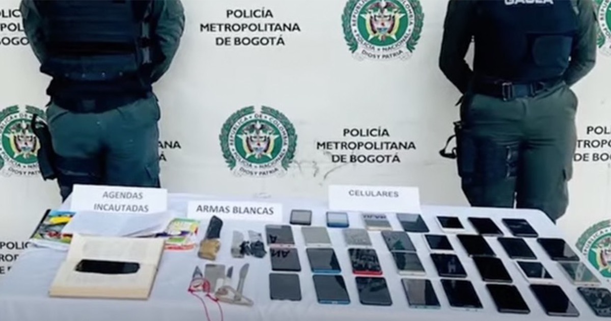 Policía encontró 32 celulares y 7 armas blancas en cárcel La picota |  Bogota.gov.co