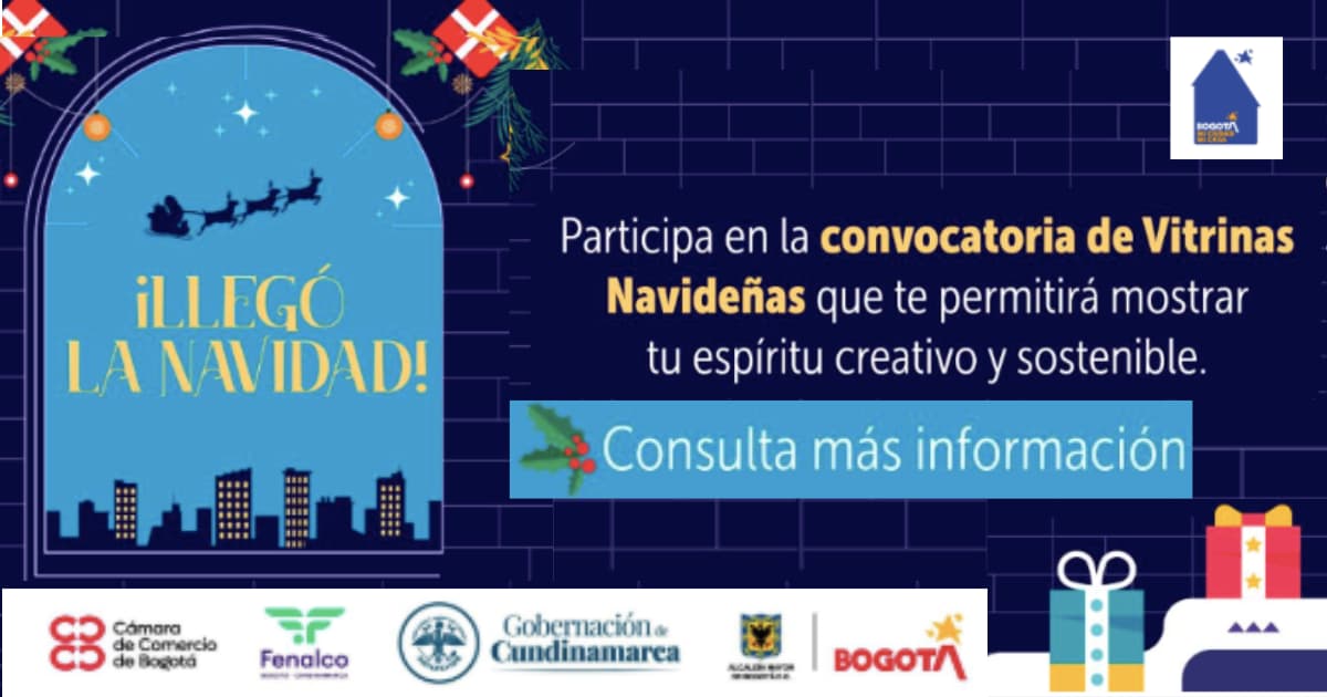 Convocatorias en Bogotá: comerciante participa en Vitrinas Navideñas