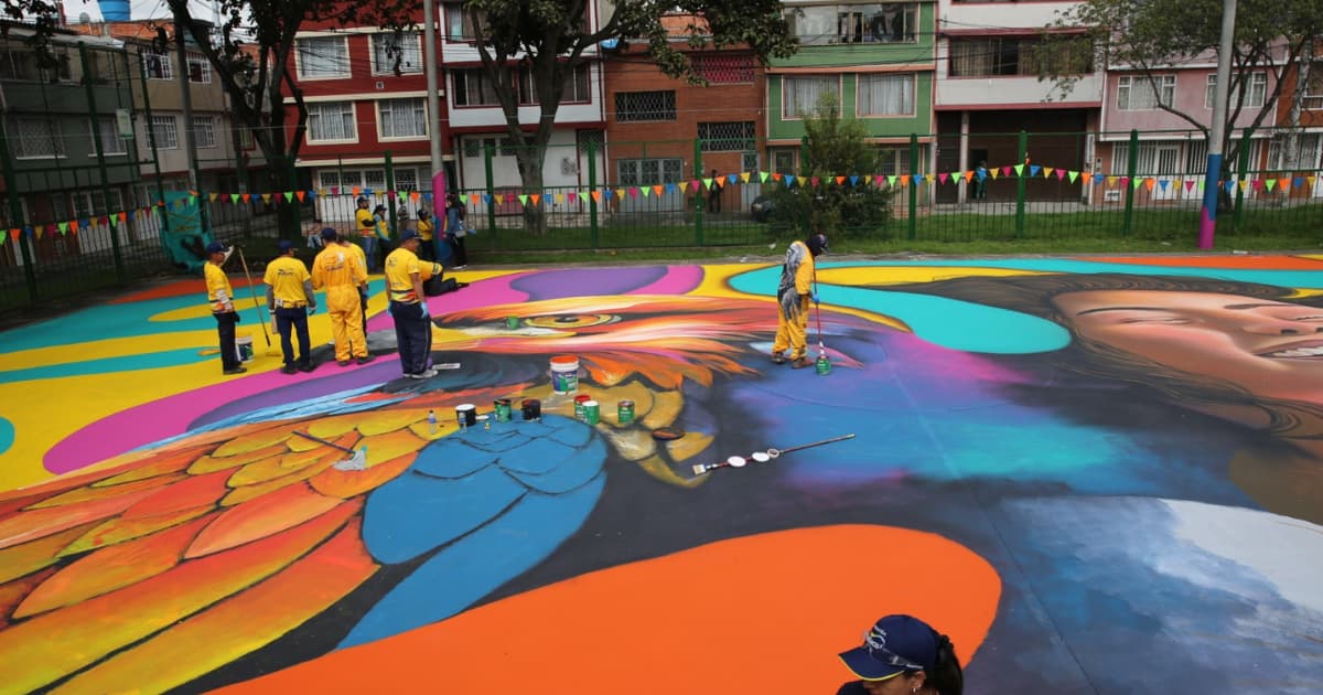 Bogotá se unió a la transformación de la cancha del barrio Villa María