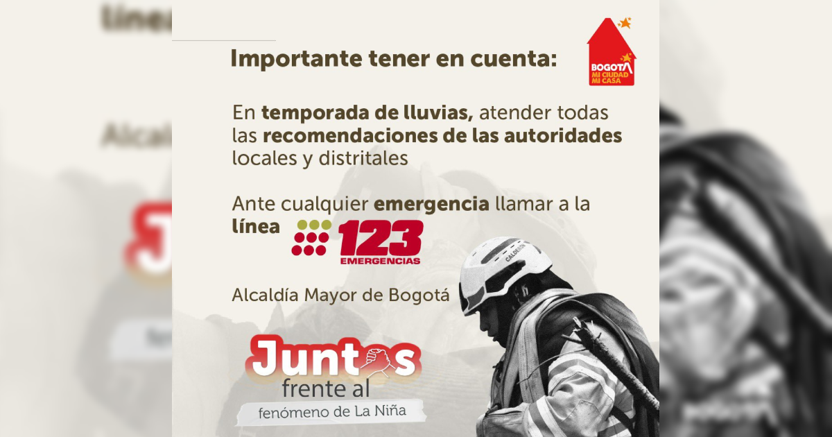 Trabajos de limpieza y remoción en Usme tras lluvias en Bogotá 