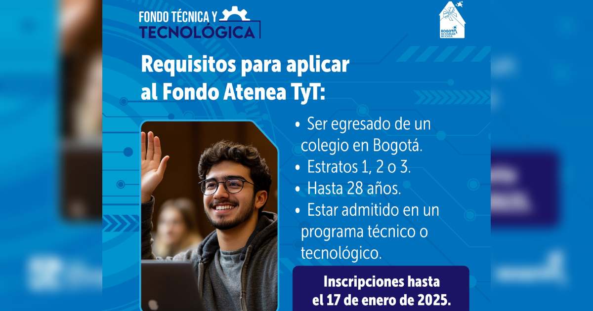 Becas en educación superior en Bogotá carreras técnicas y tecnológicas