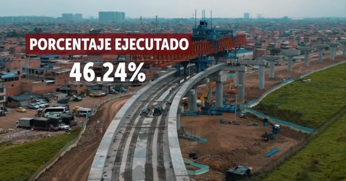 Video: Obras de Línea 1 del Metro de Bogotá llegan al 46.24 % en fin 2024