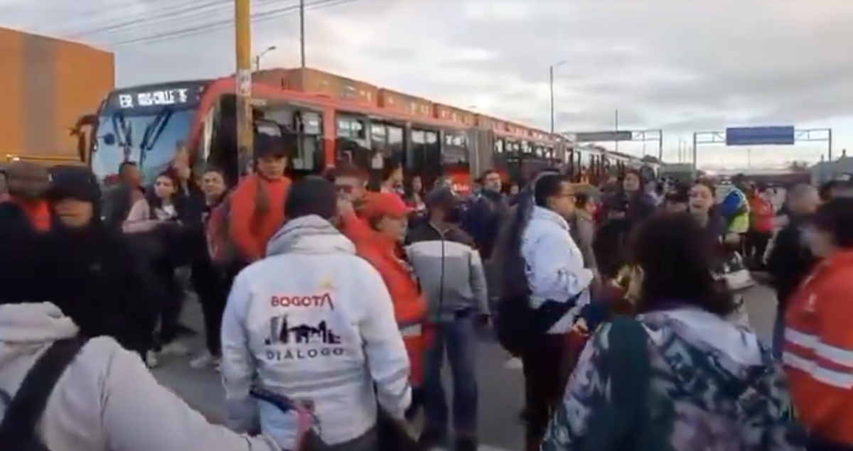 En Bogotá Paro Nacional se registraron cinco bloqueos a TransMilenio