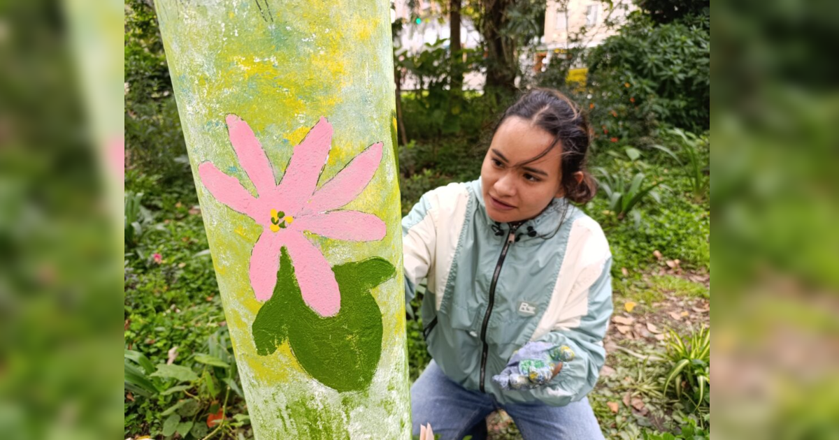 Biodiversidad del bosque urbano del Parkway de Bogotá ahora en mural