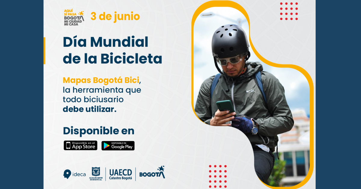Día Mundial de la Bicicleta en Bogotá app que tiene el Distrito