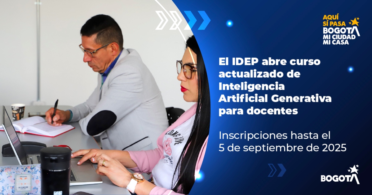 Curso de Inteligencia Artificial Generativa para docentes en Bogotá