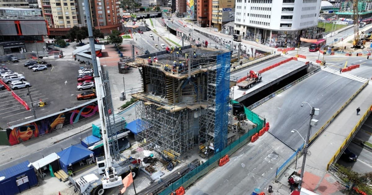 Conoce el puente de obras del Metro Bogotá en av Caracas con calle 26