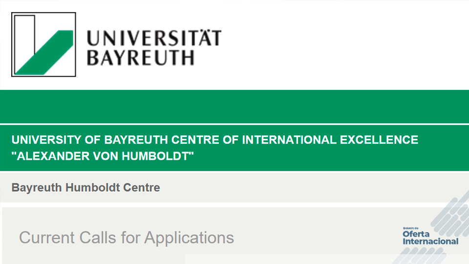 Convocatoria de la Universidad de Bayreuth para investigadores globales