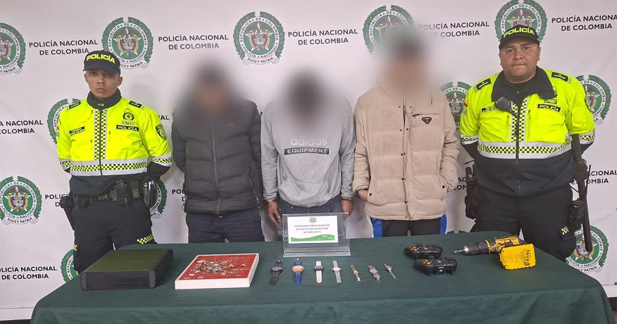 Cayeron los Joyeros mientras hurtaban una compraventa en Bosa, sur de Bogotá 
