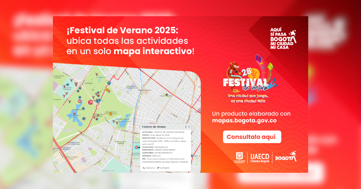Festival de Verano 2025 en Bogotá actividades y lugares Mapas Bogotá
