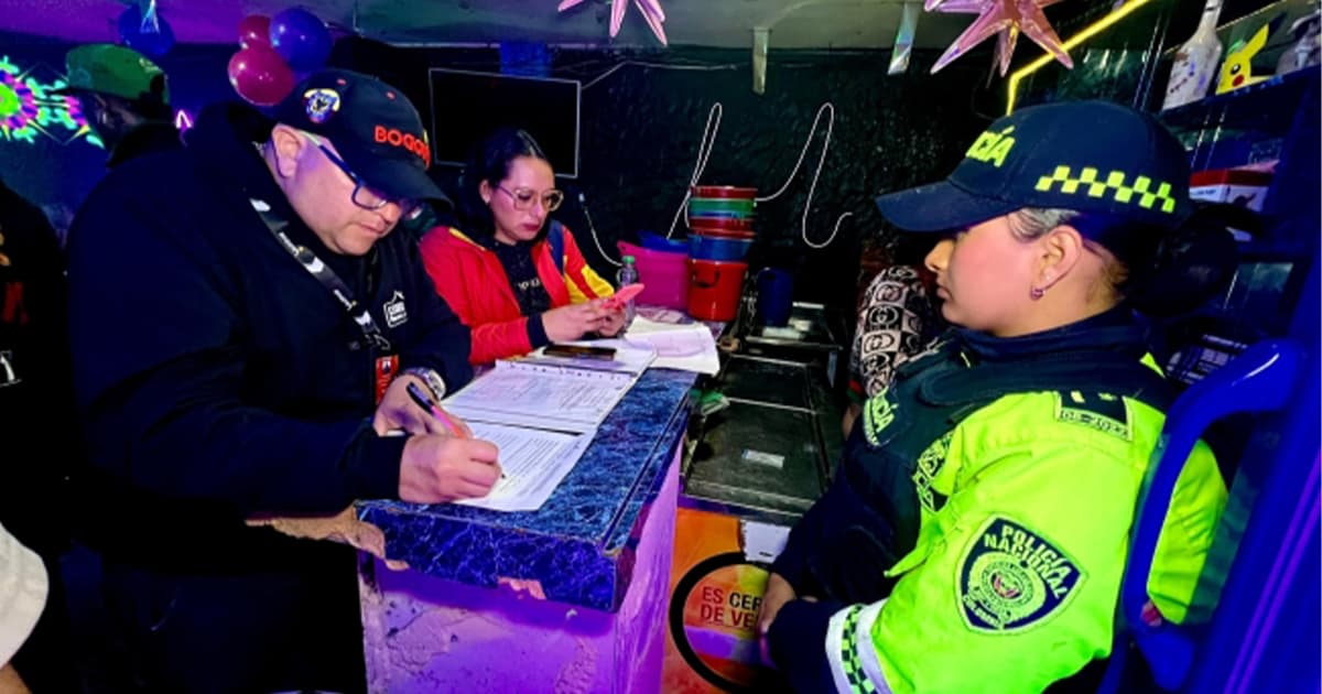 20 jóvenes con drogas y armas blancas en bares sindicato en Bogotá 