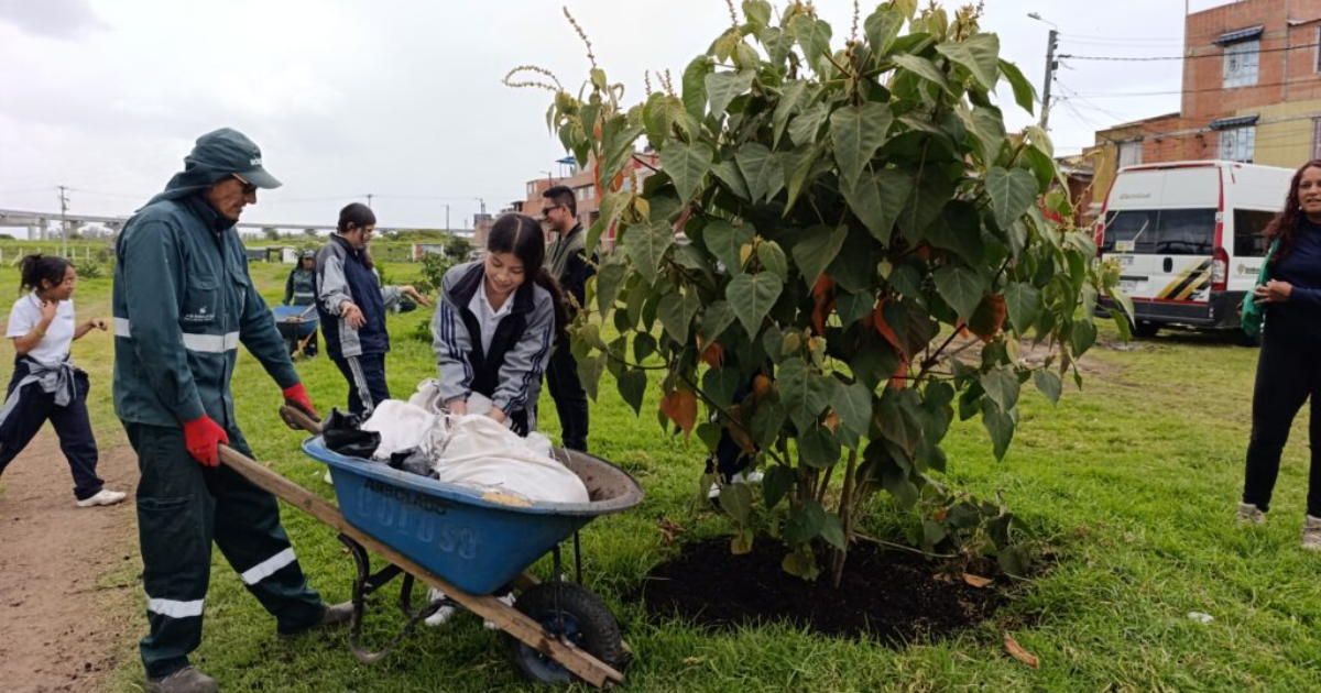 Se reanturaliza parque de Bosa en Bogotá ayudado de empresa privada