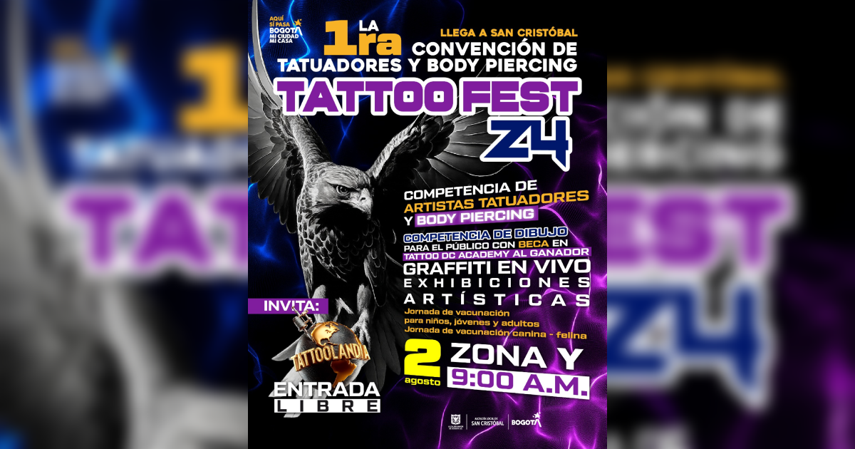 Tattoo Fest Z4 en Bogotá convención de tatuadores y body piercing | Bogota.gov.co