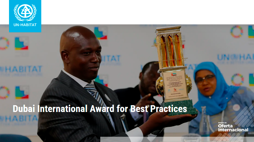 Premio internacional de UN-Habitat y Dubái para proyectos urbanos sostenibles