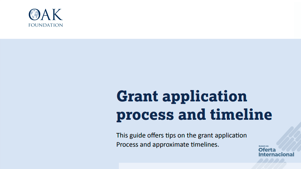 Subvenciones internacionales para proyectos de impacto social. Oak Foundation