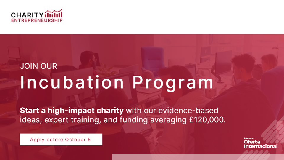 Charity Entrepreneurship apoya la creación de ONGs con impacto global a través de formación, mentoría y financiación inicial.