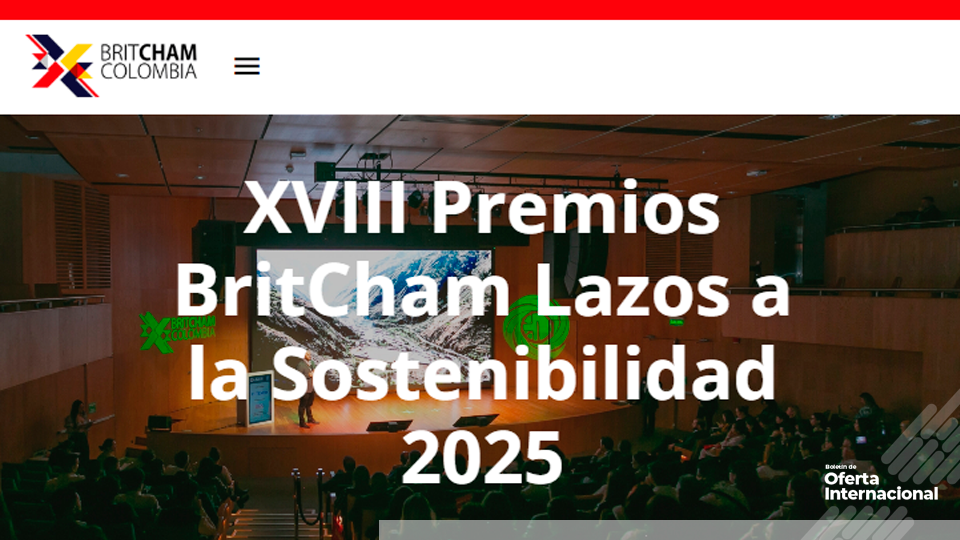 Reconocimiento a empresas y organizaciones por sus prácticas sostenibles. BritCham Colombia.