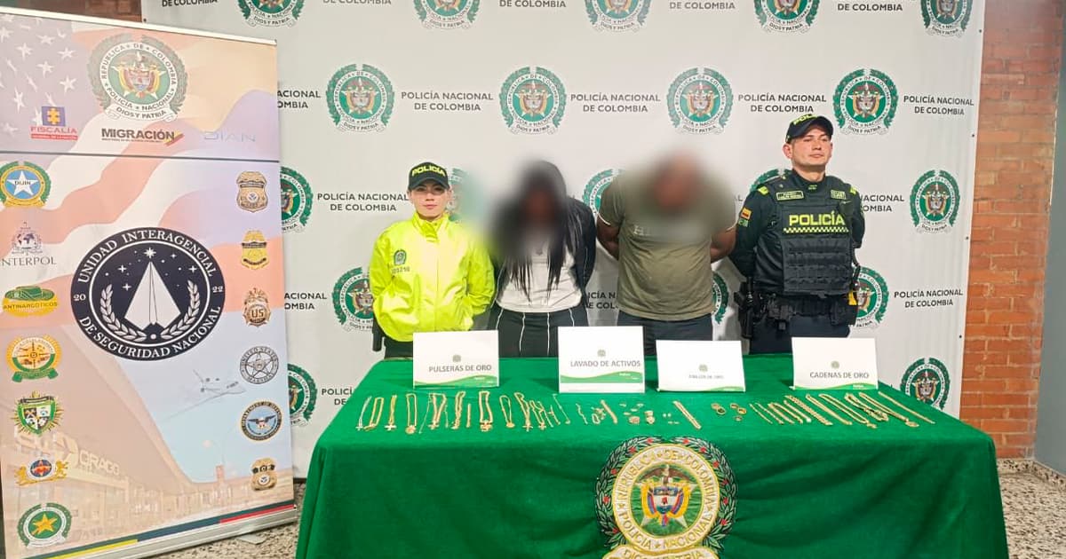 Detenidas dos personas con joyas avaluadas en $ 400 millones en el Aeropuerto El Dorado