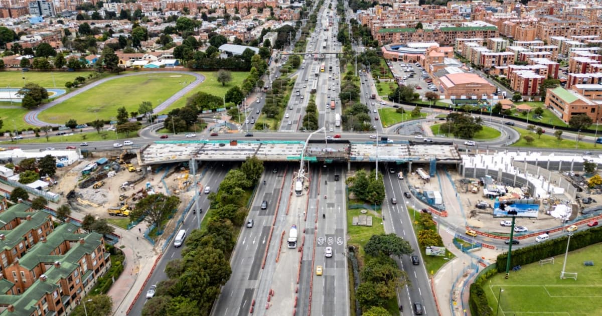 Puente calle 153 con autopista Norte en Bogotá llega a 58% de avance