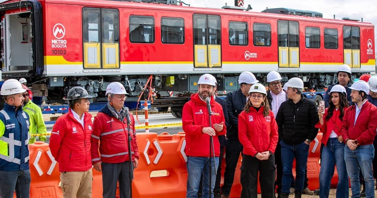 Bogotá celebra la llegada del primer tren de Línea 1 del Metro 2025