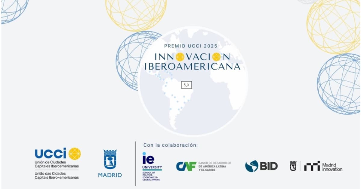 Afiche oficial de los Premios UCCI - Unión de Ciudades y Capitales Iberoamericanas