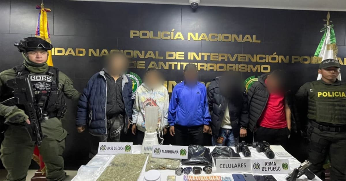 Cayó la red criminal El Combo por cometer hurtos violentos en Bogotá