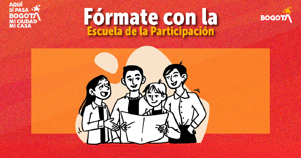 Pieza gráfica sobre los cursos gratuitos para promover el empoderamiento femenino en Bogotá