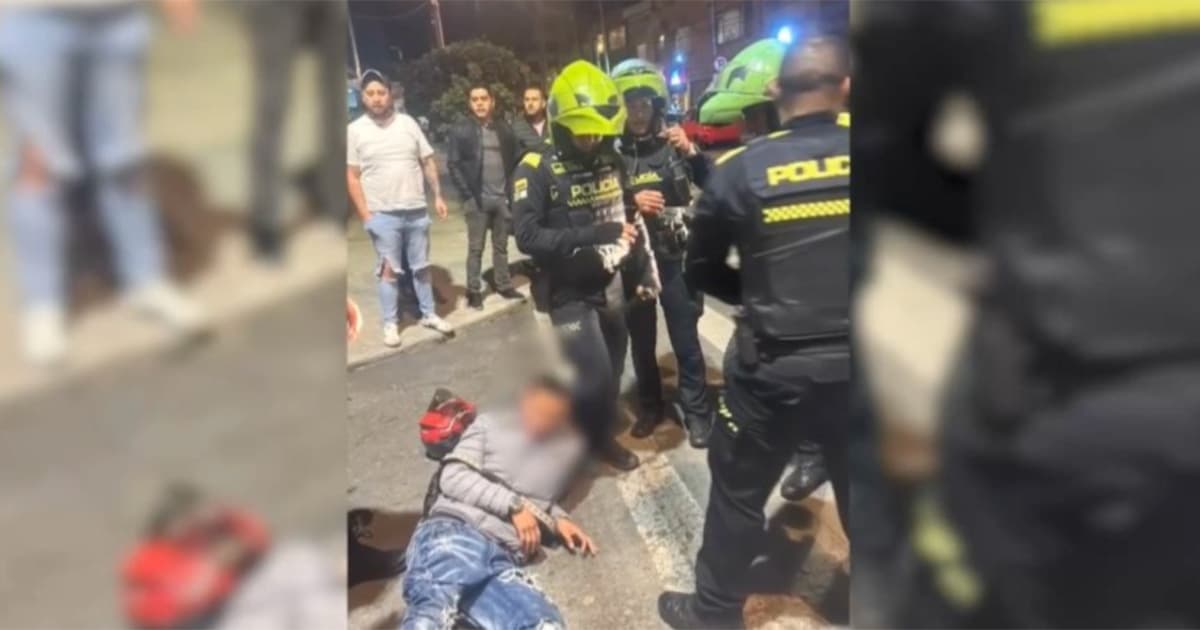 Video: detenido en Teusaquillo hombre que disparó contra policías