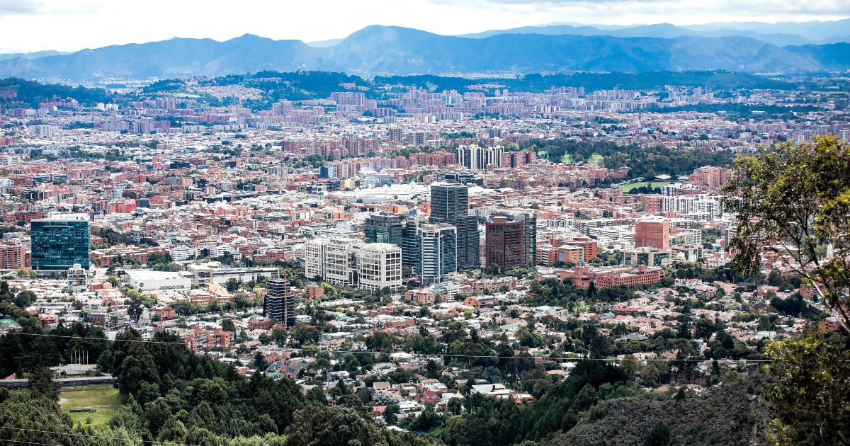 Foto panorámica de Bogotá 