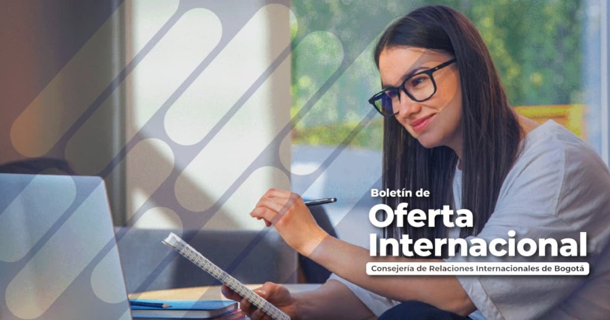 Imagen de una joven realizando consultas en un computador.