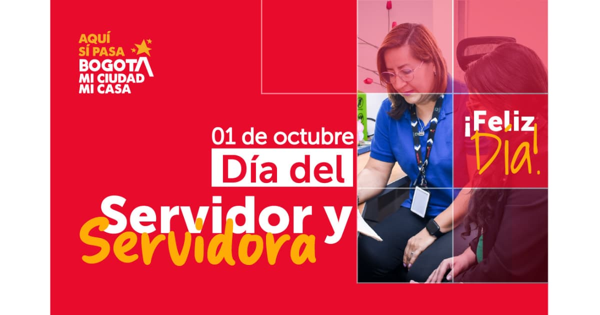 Diseño de celebración del día de las y los servidores públicos de Bogotá