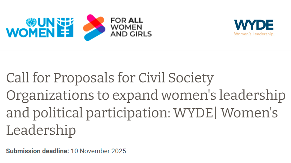 Convocatoria internacional para organizaciones que promueven liderazgo y participación política de mujeres. ONU Mujeres – Unión Europea